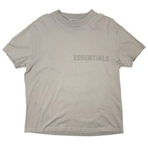 FEAR OF GOD ESSENTIALS "Seal" Beige Gray Short Sleeve Crew Neck Men's T Shirt XS